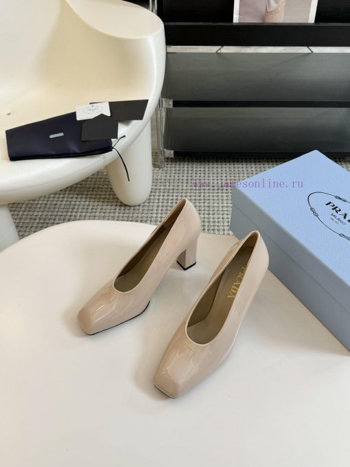 8.5cmPRADA/PRADA ClassicTriangle logo single shoe seriesThe simple design is probably its mob69lv5u1 - Image 6