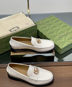 2025 early spring new single shoe women's gold double G-button loafers▫️ Original customized5subshq1
