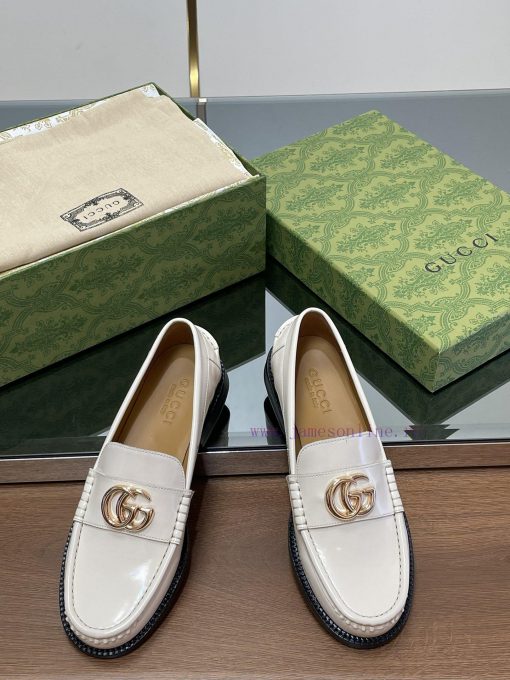 2025 early spring new single shoe women's gold double G-button loafers▫️ Original customized5subshq1 - Image 4