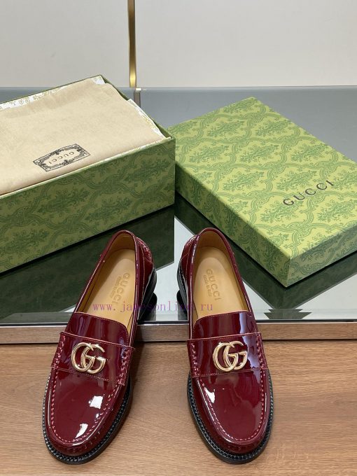 2025 early spring new single shoe women's gold double G-button loafers▫️ Original customizedrbrvch1m - Image 4