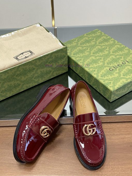 2025 early spring new single shoe women's gold double G-button loafers▫️ Original customizedrbrvch1m - Image 5