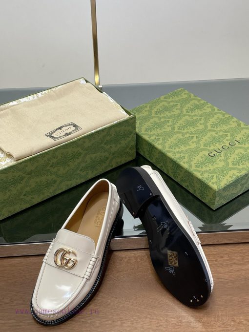 2025 early spring new single shoe women's gold double G-button loafers▫️ Original customized5subshq1 - Image 10