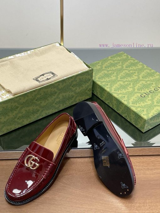 2025 early spring new single shoe women's gold double G-button loafers▫️ Original customizedrbrvch1m - Image 10