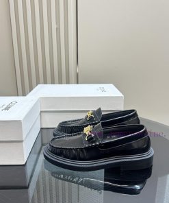 Top Celine Celine 2024 Autumn/Winter New Arc de Triomphe Tassel Retro Thick soled Le Fu Shoem1uyl9qc