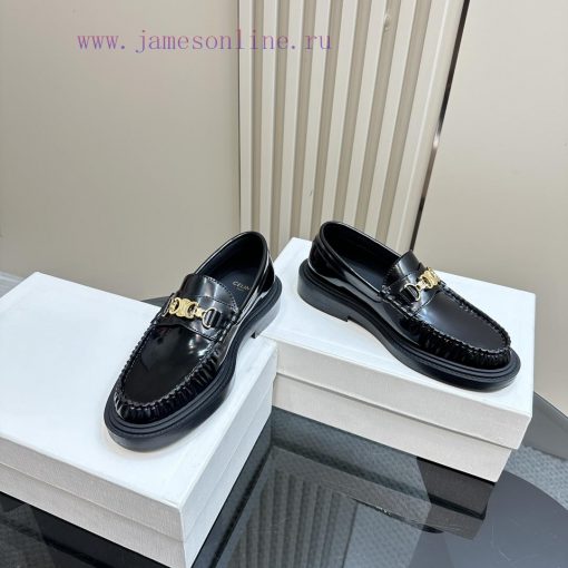 Top Celine Celine 2024 Autumn/Winter New Arc de Triomphe Tassel Retro Thick soled Le Fu Shoem1uyl9qc - Image 4