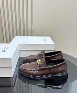 Top Celine Celine 2024 Autumn/Winter New Arc de Triomphe Tassel Retro Thick soled Le Fu Shoepx95mot0