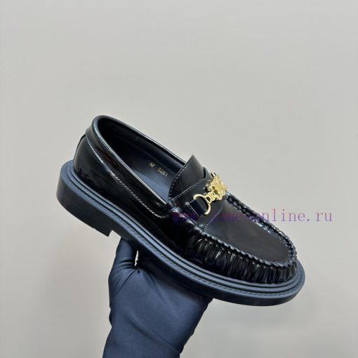 Top Celine Celine 2024 Autumn/Winter New Arc de Triomphe Tassel Retro Thick soled Le Fu Shoem1uyl9qc - Image 7
