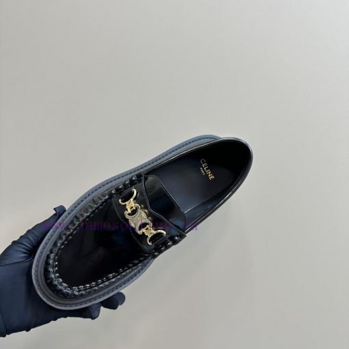 Top Celine Celine 2024 Autumn/Winter New Arc de Triomphe Tassel Retro Thick soled Le Fu Shoem1uyl9qc - Image 8