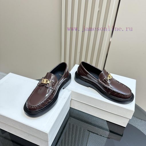 Top Celine Celine 2024 Autumn/Winter New Arc de Triomphe Tassel Retro Thick soled Le Fu Shoepx95mot0 - Image 4
