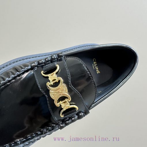 Top Celine Celine 2024 Autumn/Winter New Arc de Triomphe Tassel Retro Thick soled Le Fu Shoem1uyl9qc - Image 10