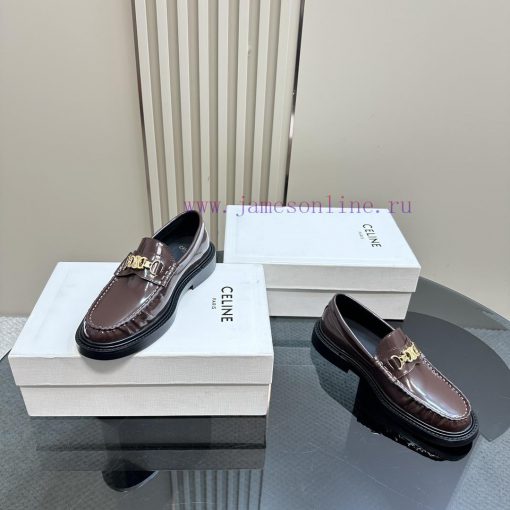 Top Celine Celine 2024 Autumn/Winter New Arc de Triomphe Tassel Retro Thick soled Le Fu Shoepx95mot0 - Image 7