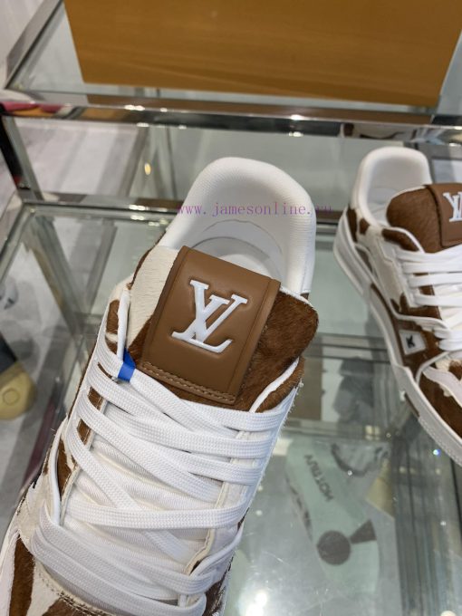 Louis Vuitton 2024s new LV Trainer series board shoes, basketball shoes, couple's casual spoq2aggaq2 - Image 5