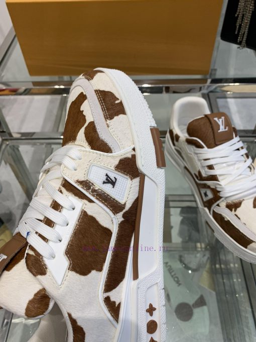 Louis Vuitton 2024s new LV Trainer series board shoes, basketball shoes, couple's casual spoq2aggaq2 - Image 7