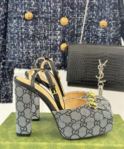 Gucci Classic Early Spring Fashion Show Horseneck BuckleHentian High Waterproof Platform Higdbwuf10l