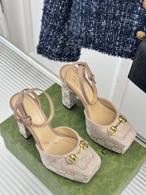 Gucci Classic Early Spring Fashion Show Horseneck BuckleHentian High Waterproof Platform Hig0sdr6gzm - Image 4