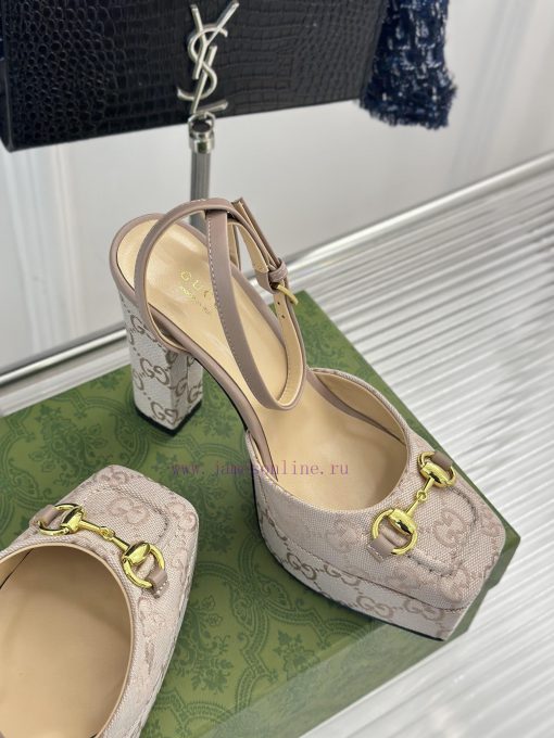 Gucci Classic Early Spring Fashion Show Horseneck BuckleHentian High Waterproof Platform Hig0sdr6gzm - Image 6