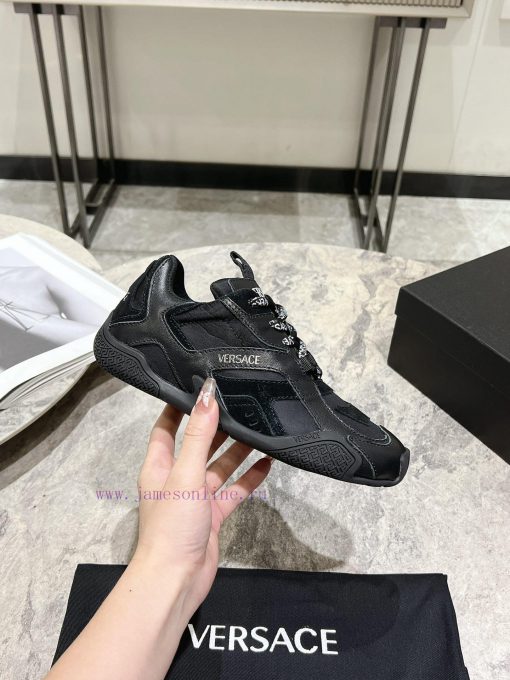 Versace 25ss couple's Galaxia sneakersZhao Lusi's round toe low top lace up innovative sportmwys2nq3