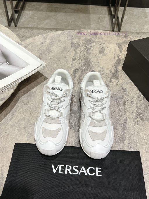 Versace 25ss couple's Galaxia sneakersZhao Lusi's round toe low top lace up innovative sport2rl90fra - Image 3