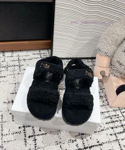 Top qualitydior fw24 new arrival～D Home 2024 Autumn/Winter New Wool SlippersThe fur is integ91ajf2gw