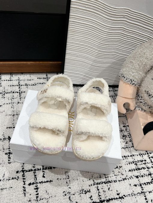 Top qualitydior fw24 new arrival～D Home 2024 Autumn/Winter New Wool SlippersThe fur is integ8vmrg5lf - Image 2