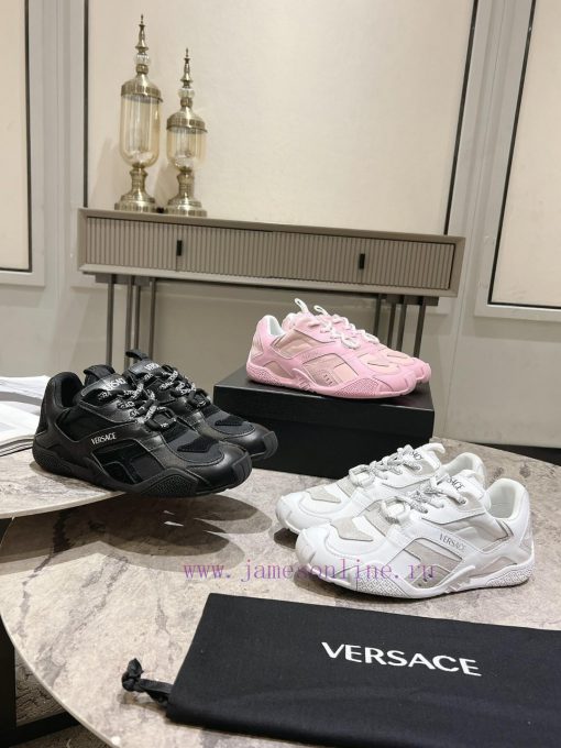Versace 25ss couple's Galaxia sneakersZhao Lusi's round toe low top lace up innovative sport2rl90fra - Image 10