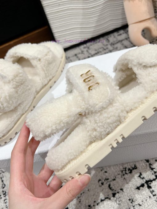Top qualitydior fw24 new arrival～D Home 2024 Autumn/Winter New Wool SlippersThe fur is integ8vmrg5lf - Image 8