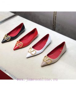 Flat bottomed pointed single shoes - Top of the line Valentino/Valentino VT latest metal Vlonlkdh7p7