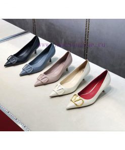 Flat bottomed pointed single shoes - Top of the line Valentino/Valentino VT latest metal Vlo14754jfh