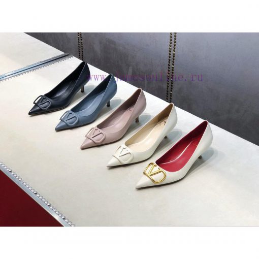 Flat bottomed pointed single shoes - Top of the line Valentino/Valentino VT latest metal Vlo14754jfh
