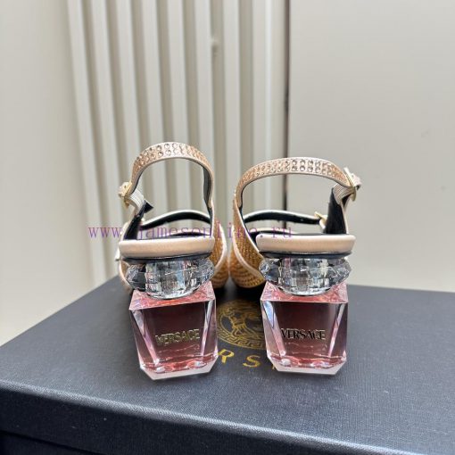 Top Versace perfume andLeather drilling surface 3802025 new perfume and rhinestone sandalsWrwmeq7f4r - Image 6