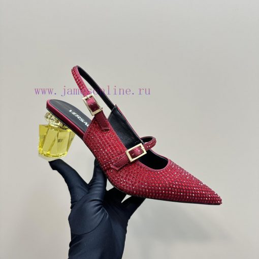 Top Versace perfume andLeather drilling surface 3802025 new perfume and rhinestone sandalsWrqaub03pd - Image 8