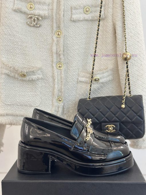 Chanel | Chanel 24K Early Spring New ProductDouble C-chain thick soled loafersThis season's p8mapx1s - Image 2