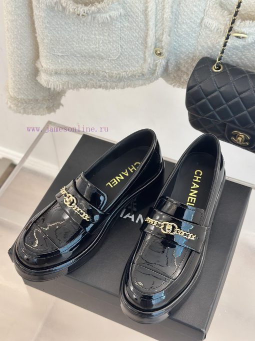 Chanel | Chanel 24K Early Spring New ProductDouble C-chain thick soled loafersThis season's p8mapx1s - Image 3