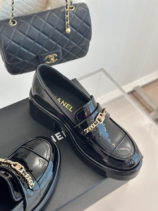 Chanel | Chanel 24K Early Spring New ProductDouble C-chain thick soled loafersThis season's p8mapx1s - Image 6