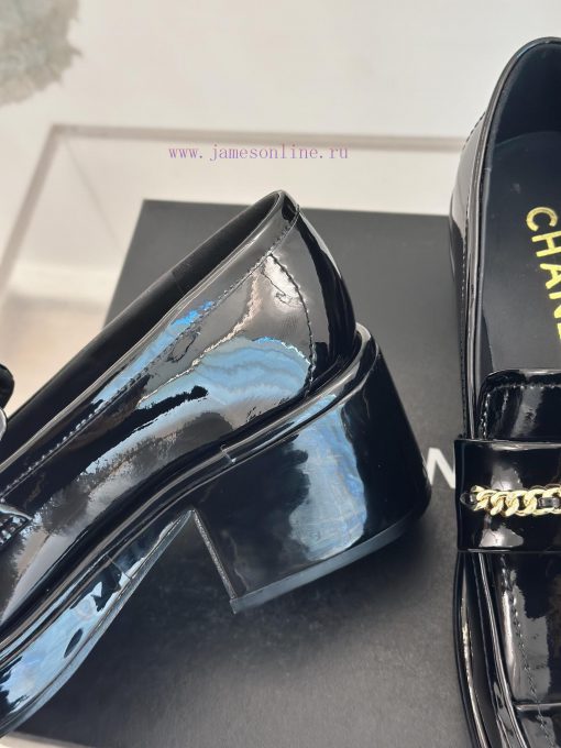Chanel | Chanel 24K Early Spring New ProductDouble C-chain thick soled loafersThis season's p8mapx1s - Image 7