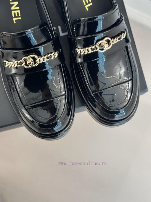 Chanel | Chanel 24K Early Spring New ProductDouble C-chain thick soled loafersThis season's p8mapx1s - Image 8