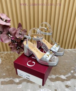 The new 2024 spring/summer GUCCI leopard print horsehair Gucci water platform coarse heel houty1xsg0