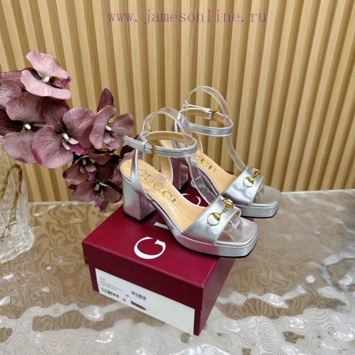 The new 2024 spring/summer GUCCI leopard print horsehair Gucci water platform coarse heel houty1xsg0