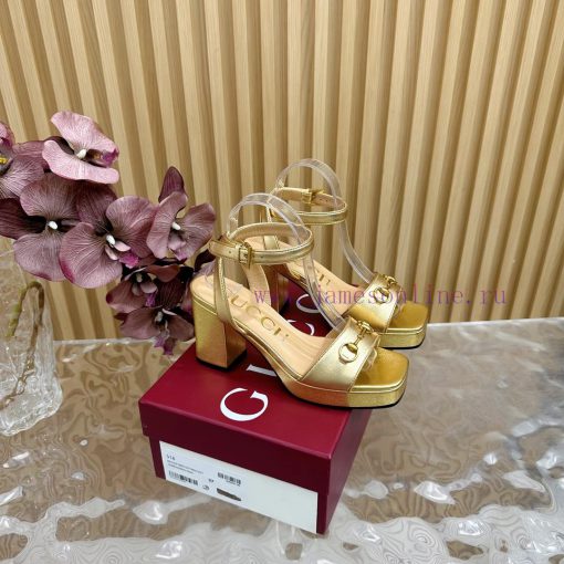 The new 2024 spring/summer GUCCI leopard print horsehair Gucci water platform coarse heel hof7dskz37 - Image 2