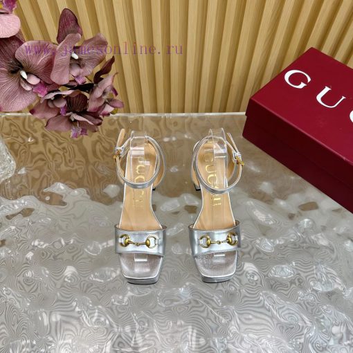 The new 2024 spring/summer GUCCI leopard print horsehair Gucci water platform coarse heel houty1xsg0 - Image 5
