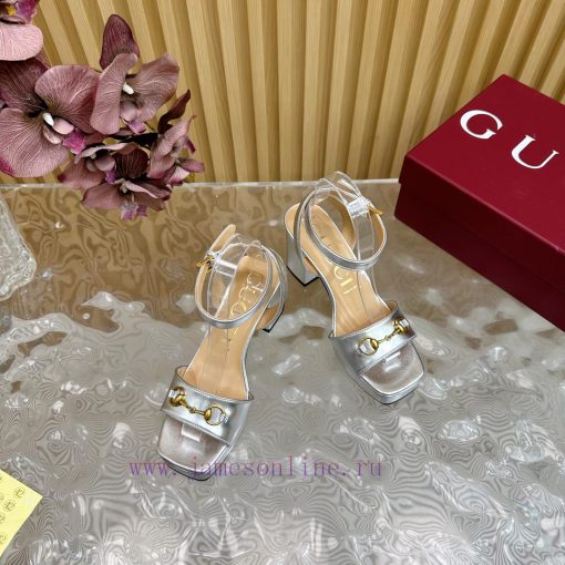The new 2024 spring/summer GUCCI leopard print horsehair Gucci water platform coarse heel houty1xsg0 - Image 6
