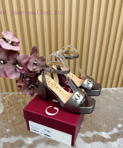 The new 2024 spring/summer GUCCI leopard print horsehair Gucci water platform coarse heel hojtd3zf2i
