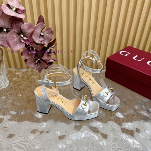 The new 2024 spring/summer GUCCI leopard print horsehair Gucci water platform coarse heel houty1xsg0 - Image 7