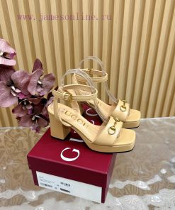 The new 2024 spring/summer GUCCI leopard print horsehair Gucci water platform coarse heel hohsdm3ky4