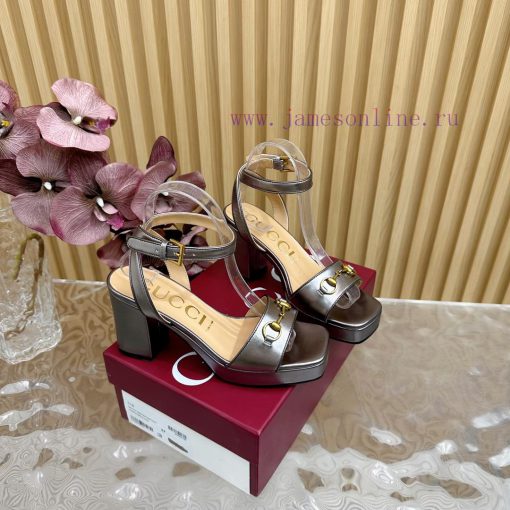 The new 2024 spring/summer GUCCI leopard print horsehair Gucci water platform coarse heel hojtd3zf2i - Image 4