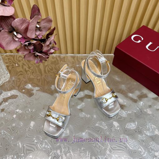 The new 2024 spring/summer GUCCI leopard print horsehair Gucci water platform coarse heel houty1xsg0 - Image 10