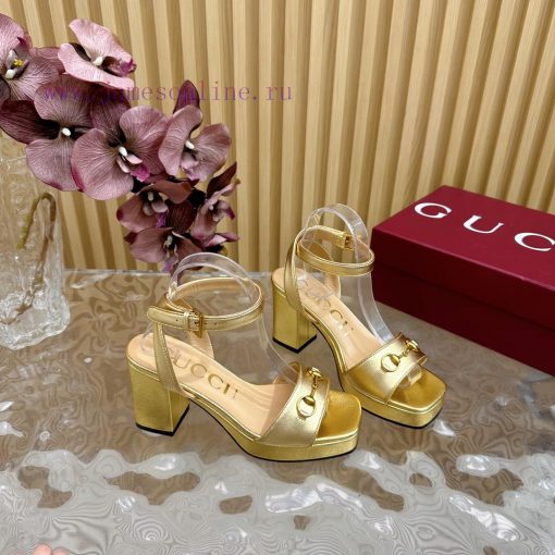 The new 2024 spring/summer GUCCI leopard print horsehair Gucci water platform coarse heel hof7dskz37 - Image 9