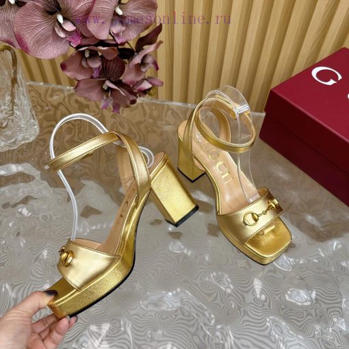 The new 2024 spring/summer GUCCI leopard print horsehair Gucci water platform coarse heel hof7dskz37 - Image 10