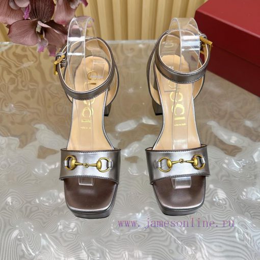 The new 2024 spring/summer GUCCI leopard print horsehair Gucci water platform coarse heel hojtd3zf2i - Image 6