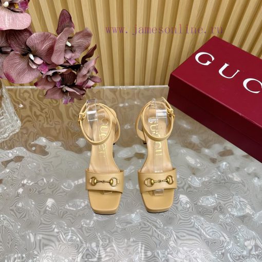 The new 2024 spring/summer GUCCI leopard print horsehair Gucci water platform coarse heel hohsdm3ky4 - Image 5